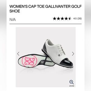WOMEN'S CAP TOE GALLIVANTER GOLF SHOE white/Black 9